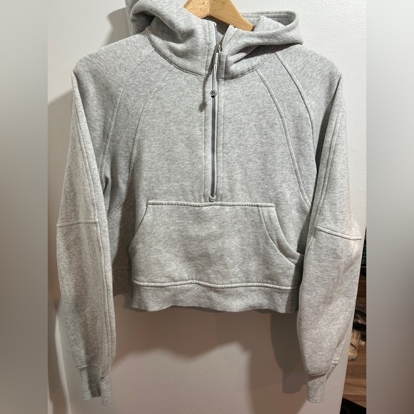 Lululemon Scuba Oversized 1/2 Zip Hoodie in heather grey size M/L - Picture 2 of 10
